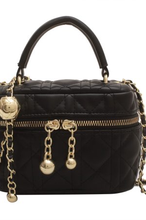 Women's Diamond-Pattern Chain Crossbody Bag, Stylish Small Square Bag for Spring/Summer 2025 Fashion Trends