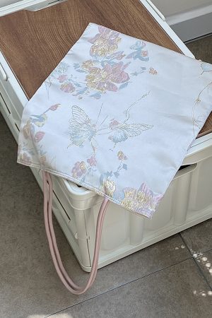 Women's Embroidered Canvas Tote Bag - Chinese Style National Wind Design, Shoulder Handbag for 2025 Fashion Trends