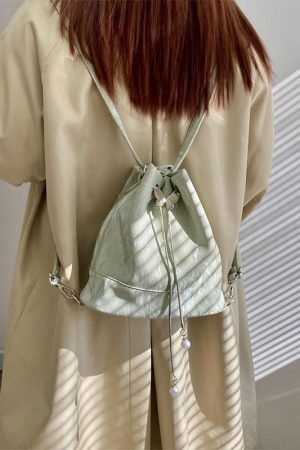 Women's Forest Style High-End Bucket Bag - Multi-Use Shoulder Crossbody Small Backpack for 2025 Niche Fashion