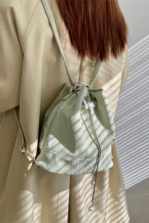 Women's Forest Style High-End Bucket Bag - Multi-Use Shoulder Crossbody Small Backpack for 2025 Niche Fashion