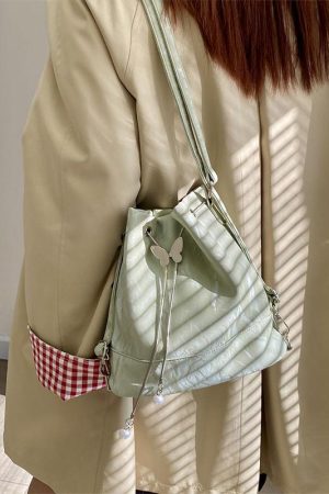 Women's Forest Style High-End Bucket Bag - Multi-Use Shoulder Crossbody Small Backpack for 2025 Niche Fashion