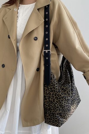 Women's High-End Leopard Print Tote Bag - Large Capacity Spring Summer Shoulder Crossbody Bag for 2025 Fashion