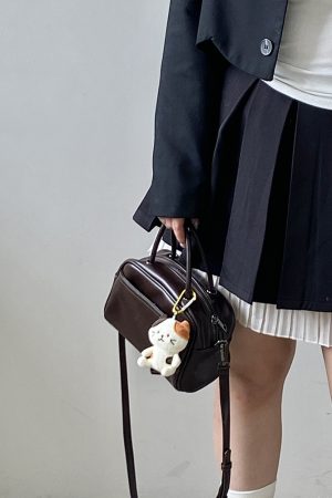 Women's High-End Retro Boston Bag - Lightweight Korean Style Crossbody Shoulder Handbag for 2025 Fashion