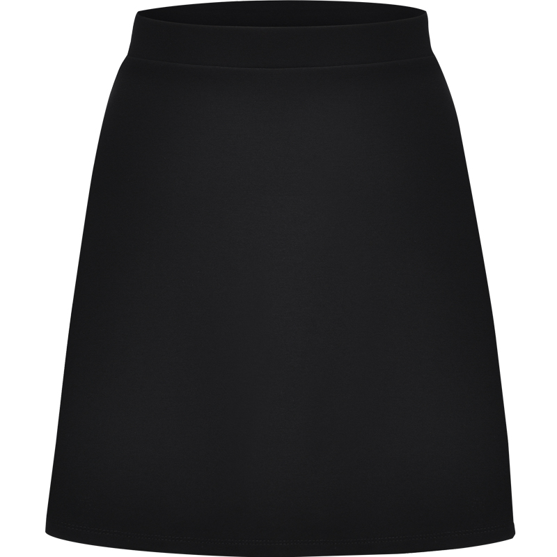 Women's High-Waisted A-Line Black Skirt - Versatile DIY Roman Fabric, Belly-Covering, Slimming Short Skirt Women's High-Waisted A-Line Black Skirt - Versatile DIY Roman Fabric, Belly-Covering, Slimming Short Skirt