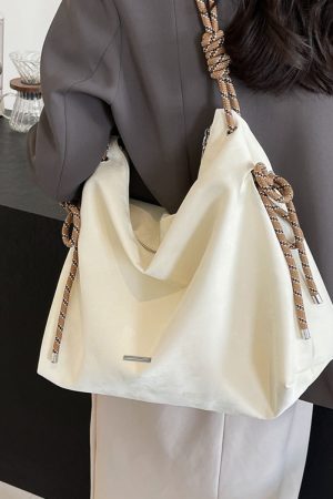 Women's Korean-Style Casual Large-Capacity Tote Bag - Trendy 2025 Summer Versatile Commuting Shoulder Bag