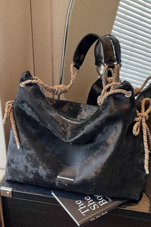 Women's Korean-Style Casual Large-Capacity Tote Bag - Trendy 2025 Summer Versatile Commuting Shoulder Bag