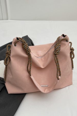 Women's Korean-Style Casual Large-Capacity Tote Bag - Trendy 2025 Summer Versatile Commuting Shoulder Bag