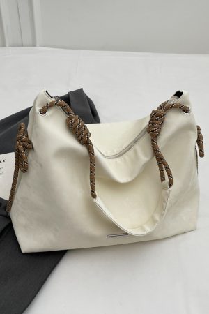 Women's Korean-Style Casual Large-Capacity Tote Bag - Trendy 2025 Summer Versatile Commuting Shoulder Bag