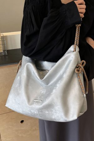 Women's Korean-Style Casual Large-Capacity Tote Bag - Trendy 2025 Summer Versatile Commuting Shoulder Bag