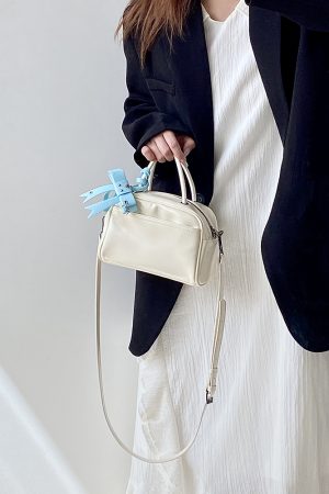 Women's Korean Style High-End Boston Bag - Lightweight Crossbody Handbag for 2025 INS Trend