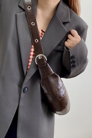 Women's Korean Style Retro Croissant Horn Bag - High-End Dumpling Shoulder Crossbody Small Purse 2025 Fashion Accessory