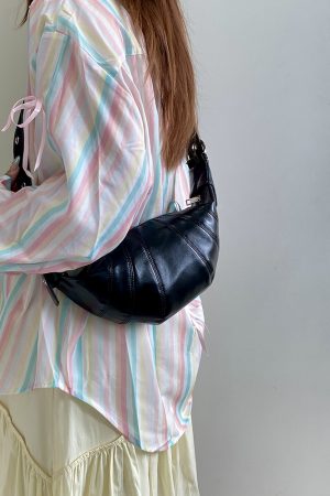 Women's Korean Style Versatile Croissant Horn Bag - High-End Dumpling Shoulder Crossbody Small Bag for 2025 Fashion Trends