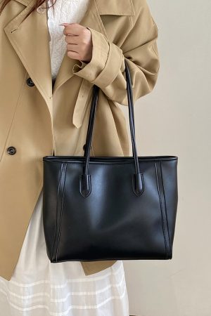 Women's Large Capacity Korean Style Shoulder Tote Bag - Versatile Commuter Design for Spring Summer 2025