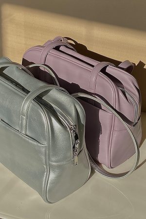 Women's Large Capacity Shoulder Tote Bag in Gentle Purple - Spring/Summer Niche Design for 2025