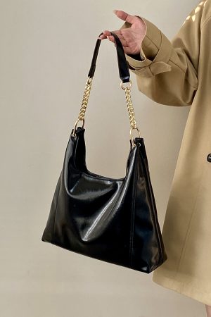 Women's Large Capacity Tote Bag - Niche Design Underarm Shoulder Crossbody Bag with Chain - Perfect for Commuting