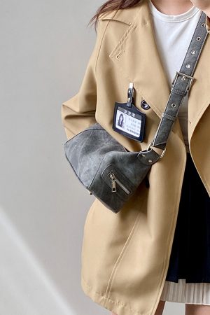 Women's Light Retro Motorcycle Pillow Bag - Trendy Crossbody Shoulder Bag for Versatile Style