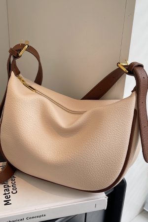 Women's Minimalist Textured Tote Bag - Casual Versatile Underarm Crossbody Bag for Summer 2025 Retro Fashion