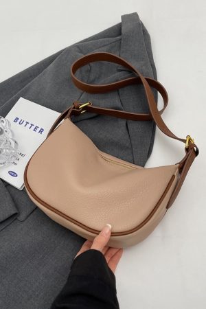 Women's Minimalist Textured Tote Bag - Casual Versatile Underarm Crossbody Bag for Summer 2025 Retro Fashion