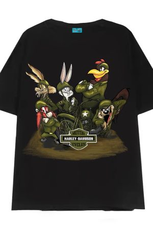 Women's Oversized American Retro Vintage T-Shirt - Trendy Loose Short Sleeve Top for Summer - European and American Style