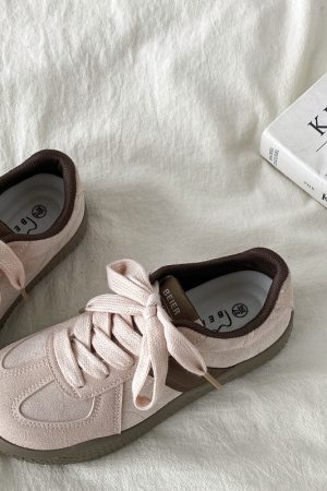 Women's Pink Platform Sneakers - Ugly Cute Big Head Design, Thick-Soled Casual Sports Shoes, 2025 Spring Style