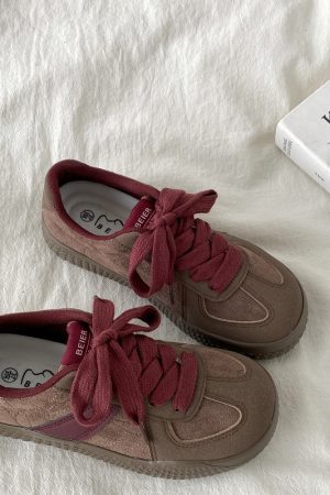 Women's Pink Platform Sneakers - Ugly Cute Big Head Design, Thick-Soled Casual Sports Shoes, 2025 Spring Style