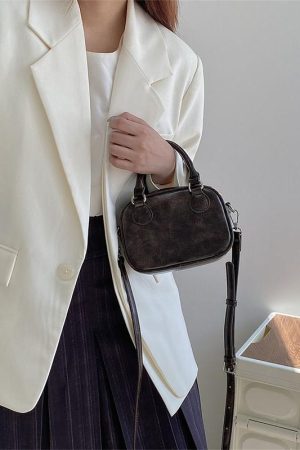 Women's Retro Casual Tote Bag - Spring/Summer 2025 Small Square Crossbody Shoulder Bag - Niche Design for 90s & Y2K Style