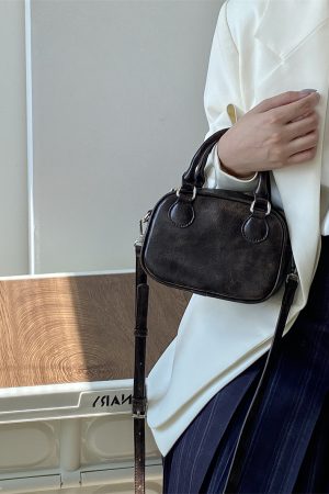 Women's Retro Casual Tote Bag - Spring/Summer 2025 Small Square Crossbody Shoulder Bag - Niche Design for 90s & Y2K Style