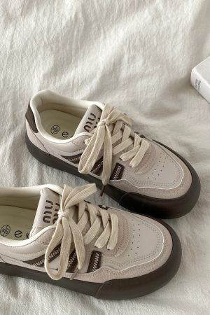 Women's Retro Color-Block Thick-Soled Sneakers - Versatile Casual Sports Shoes for 2025