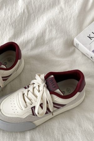 Women's Retro Color-Block Thick-Soled Sneakers - Versatile Casual Sports Shoes for 2025