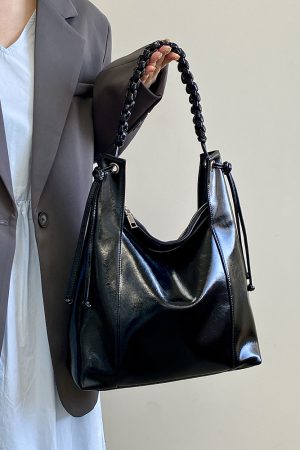 Women's Retro High-End Soft Leather Shoulder Tote Bag - Large Capacity Commuting Bag for 2025 Fashion