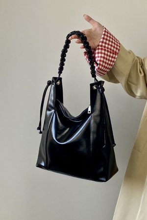 Women's Retro High-End Soft Leather Shoulder Tote Bag - Large Capacity Commuting Bag for 2025 Fashion