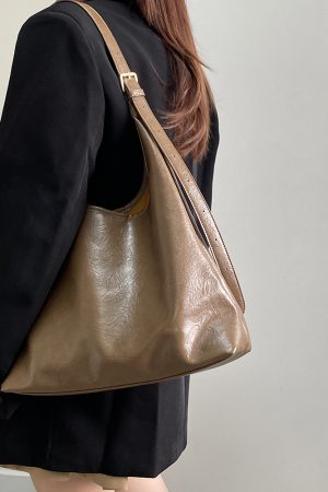 Women's Retro Large Capacity Tote Bag - Spring Summer 2025 Niche Design Crossbody Shoulder Bag for Commuting