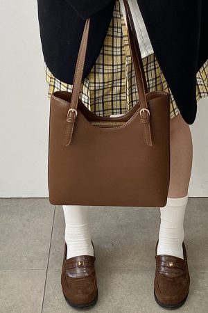 Women's Retro Large Capacity Tote Bag - Spring/Summer Commuting Shoulder Handbag - 2025 Niche Design