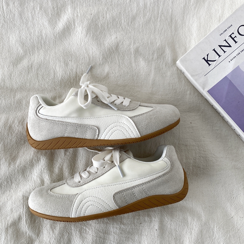 Women's Retro Lightweight Flat Casual De Xun Shoes - 2025 Spring Soft-Bottom Sports Little White Sneakers Women's Retro Lightweight Flat Casual De Xun Shoes - 2025 Spring Soft-Bottom Sports Little White Sneakers