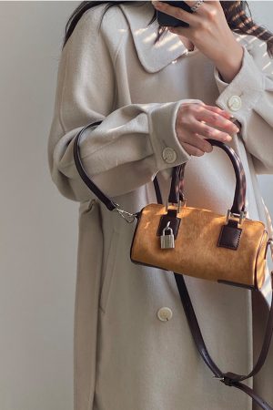 Women's Retro Lock Buckle Handbag - Spring Summer 2025 Shoulder Crossbody Small Bag - Niche Design Fashion Accessory