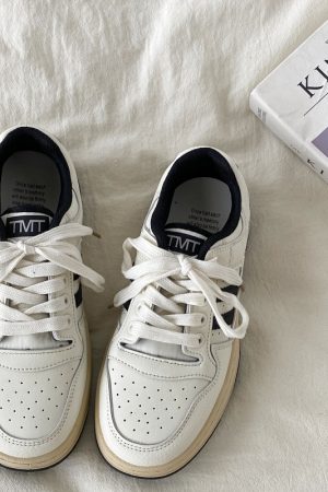 Women's Retro Thick-Soled White Sneakers - 2025 Spring Sports Casual Shoes, Versatile Design for Everyday Style