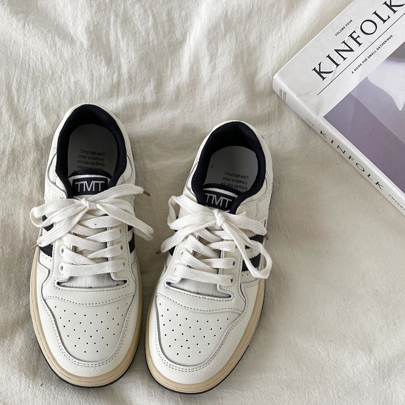 Women's Retro Thick-Soled White Sneakers - 2025 Spring Sports Casual Shoes, Versatile Design for Everyday Style Women's Retro Thick-Soled White Sneakers - 2025 Spring Sports Casual Shoes, Versatile Design for Everyday Style