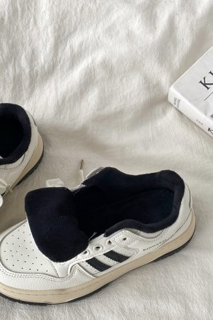 Women's Retro Thick-Soled White Sneakers - 2025 Spring Sports Casual Shoes, Versatile Design for Everyday Style