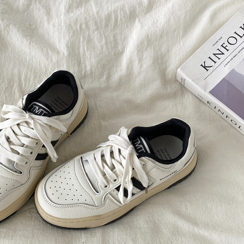 Women's Retro Thick-Soled White Sneakers - 2025 Spring Sports Casual Shoes, Versatile Design for Everyday Style Women's Retro Thick-Soled White Sneakers - 2025 Spring Sports Casual Shoes, Versatile Design for Everyday Style