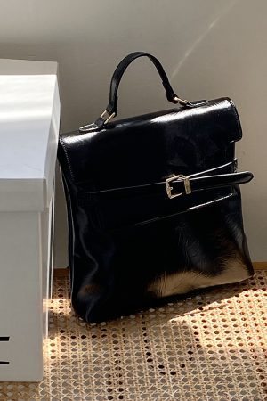 Women's Retro Tote Bag - Korean Style High-End Commuter Backpack, Versatile Design for Everyday Use, 2025 Trendy Aesthetic