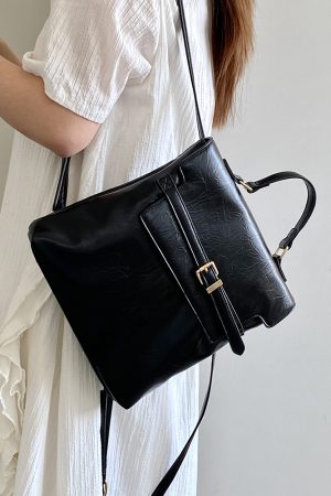 Women's Retro Tote Bag - Korean Style High-End Commuter Backpack, Versatile Design for Everyday Use, 2025 Trendy Aesthetic