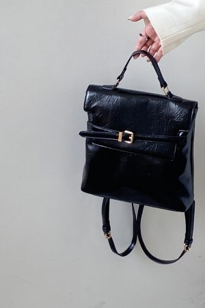 Women's Retro Tote Bag - Korean Style High-End Commuter Backpack, Versatile Design for Everyday Use, 2025 Trendy Aesthetic