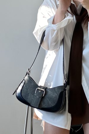 Women's Retro Underarm Saddle Bag - Spring Summer 2025 Versatile Handheld Shoulder Bag, Niche Fashion Inspired by 90s and Y2K Styles