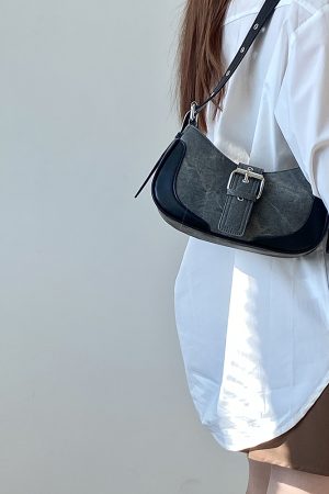 Women's Retro Underarm Saddle Bag - Spring Summer 2025 Versatile Handheld Shoulder Bag, Niche Fashion Inspired by 90s and Y2K Styles