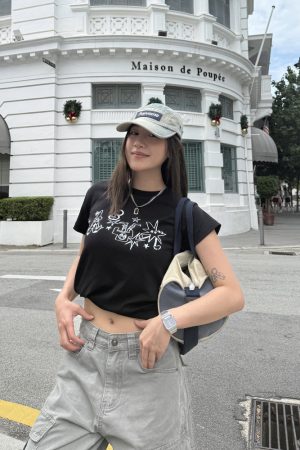 Women's Round Neck Printed Short Sleeve T-Shirt - Casual Loose Fit Summer Top, Versatile Style for Everyday Wear