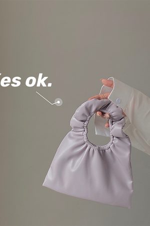 Women's Ruffled Cloud Handheld Mini Bag - Cute Spring/Summer Design for 2025, Trendy Niche Style