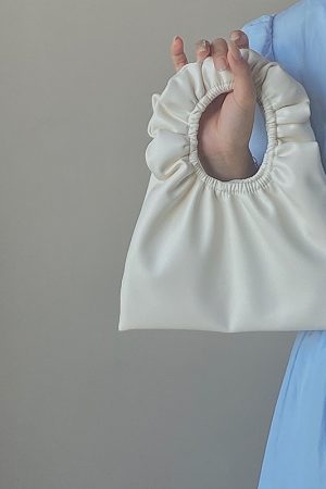 Women's Ruffled Cloud Handheld Mini Bag - Cute Spring/Summer Design for 2025, Trendy Niche Style