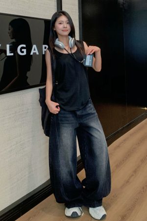 Women's Sleeveless Tank Top - 3MER Oh Oh Three Sisters Lazy Loose Summer Style - Versatile Inner/Outer Wear for Effortless Chic