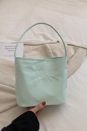 Women's Spring Summer Oxford Cloth Small Square Handbag - 2025 Fashion Versatile Underarm Bag for Fresh Style