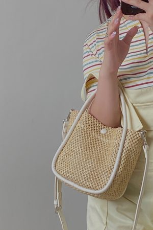 Women's Spring Summer Small Bucket Bag - Niche Design Shoulder Crossbody Handbag with Matching Mother Bag